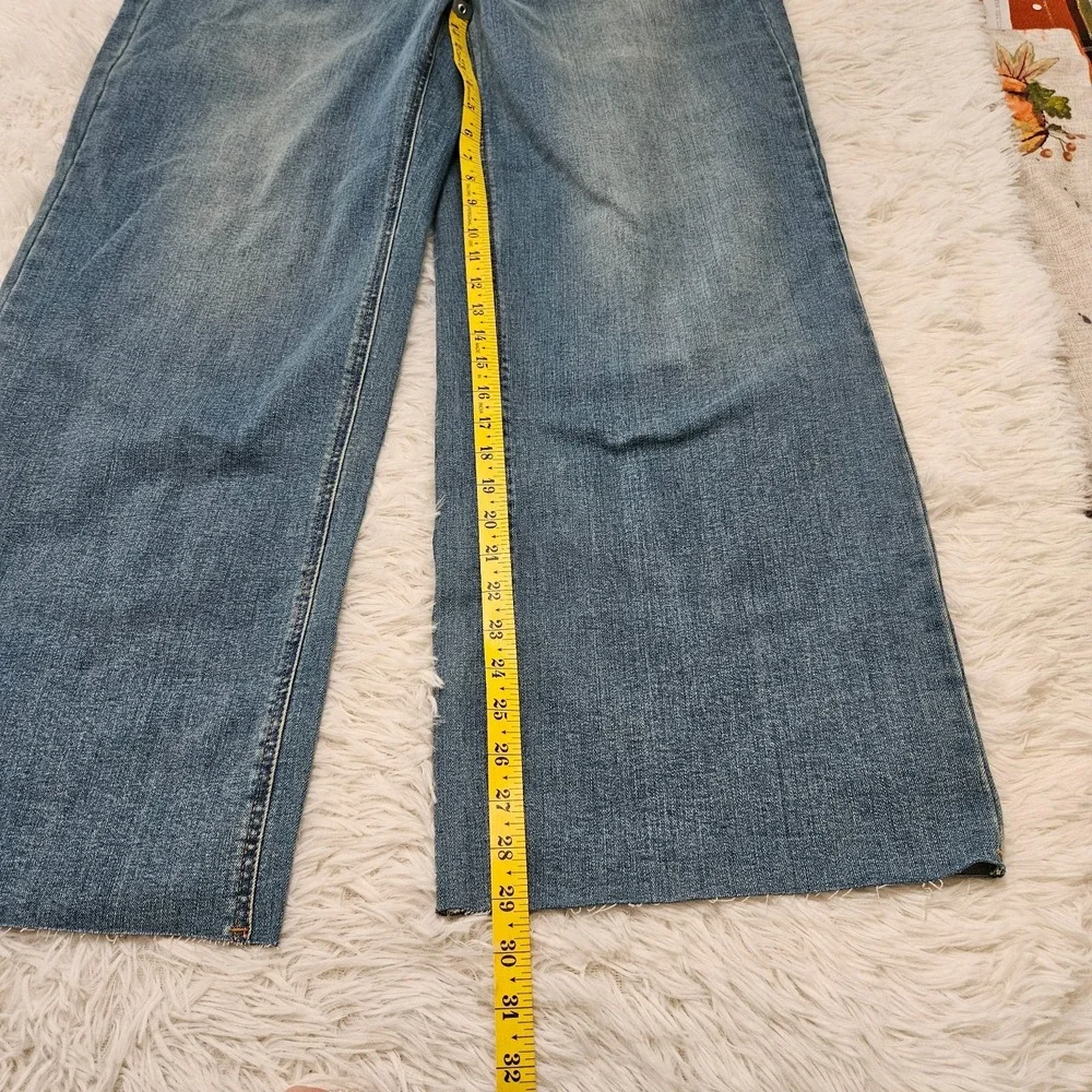 NWOT OAT‎ NY Women's Sz 16W Med Wash High Rise Wide Leg Cropped Jeans - Picture 6 of 12